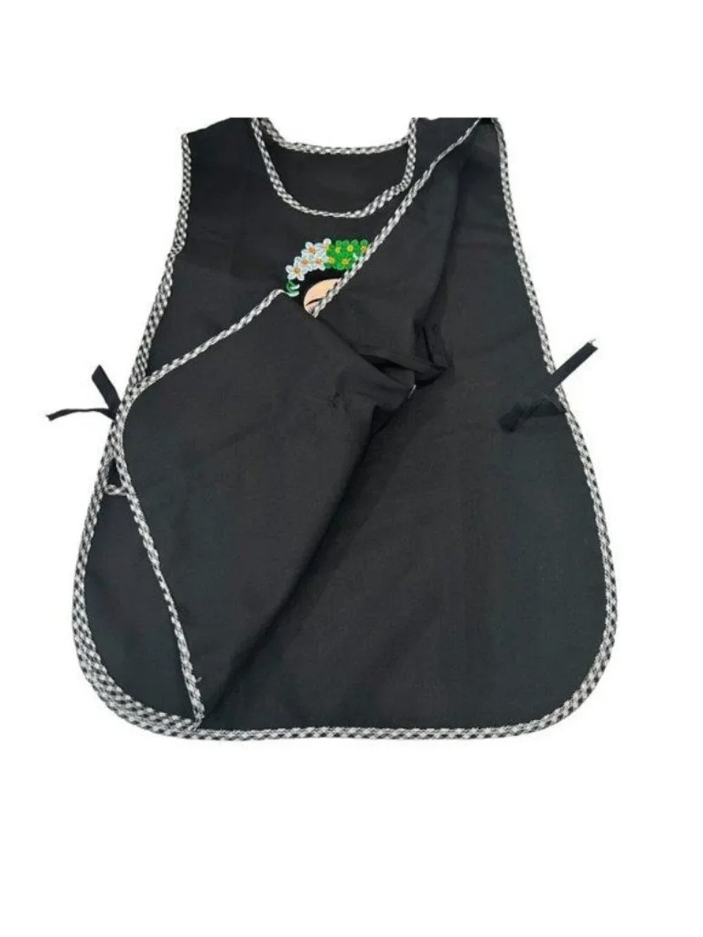 Apron Women Classic Embroidered Mexican Artisan Frida Embroidered One Size -NEW
